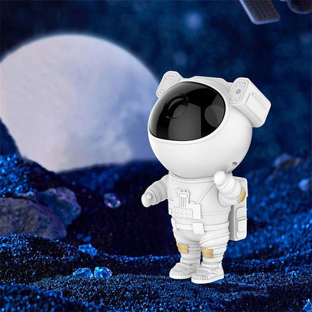 AstroNaut Galaxy Projector met maanachtergrond