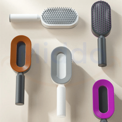 Verschillende Bestie haarborstels en opzetstukken in verschillende kleuren