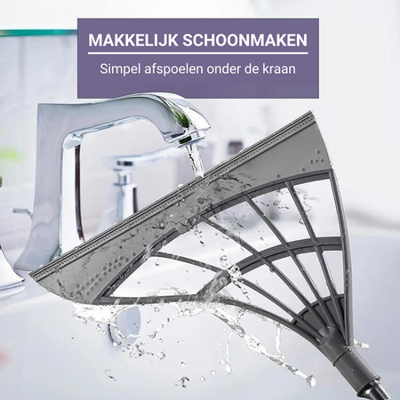 CleanX schoonmaakborstel onder kraan afspoelen