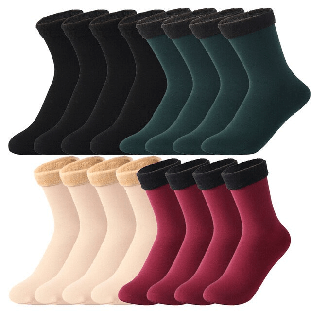 CozyFeetSocks winter Velvet Socks set in meerdere kleuren