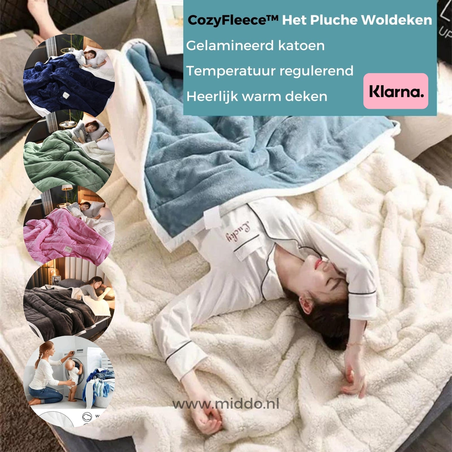 CozyFleece pluche woldeken machinewasbaar en kindvriendelijk