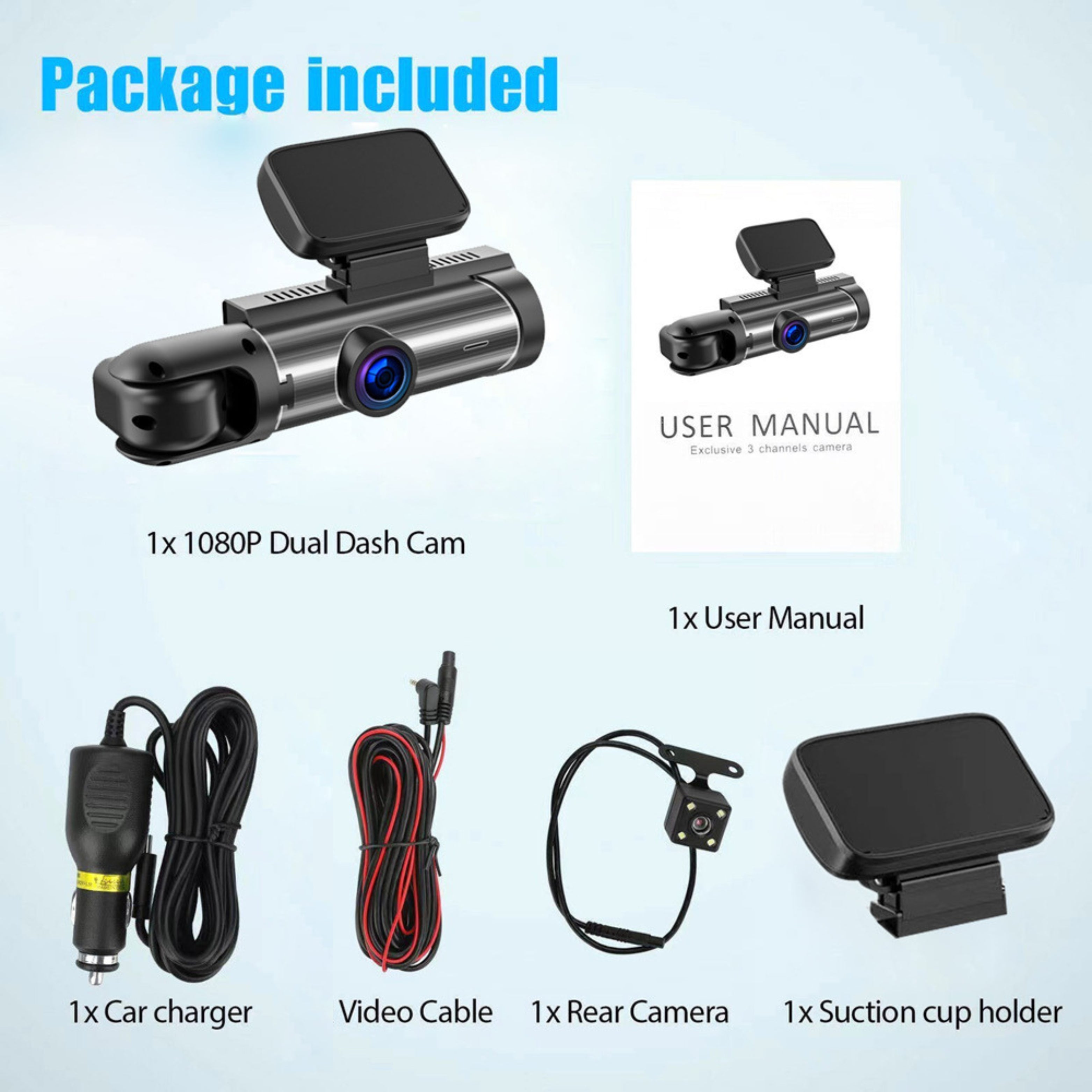 Dashcam Pro dual lens en accessoires