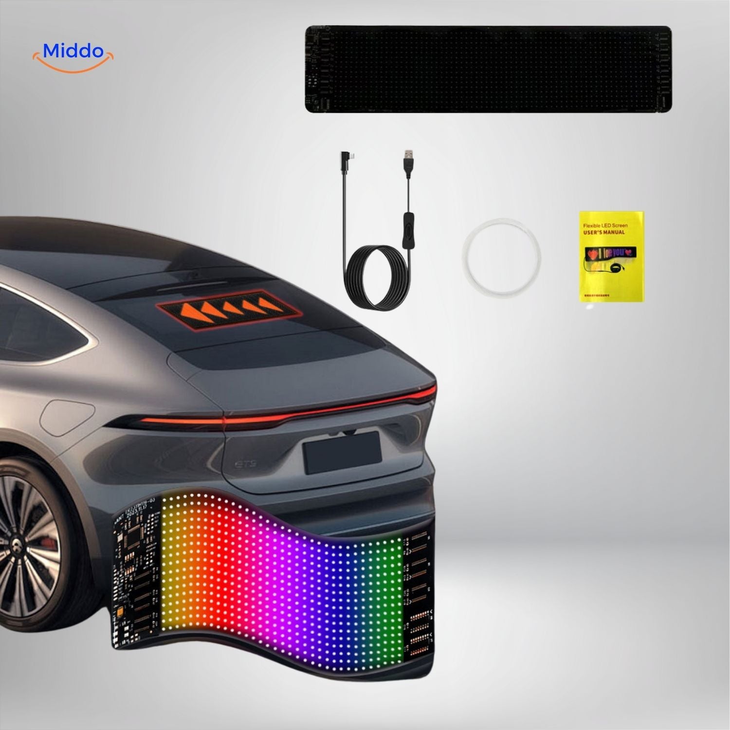 DriveFlex™ LED Display | Flexibel, Waterdicht Auto Advertentie Scherm