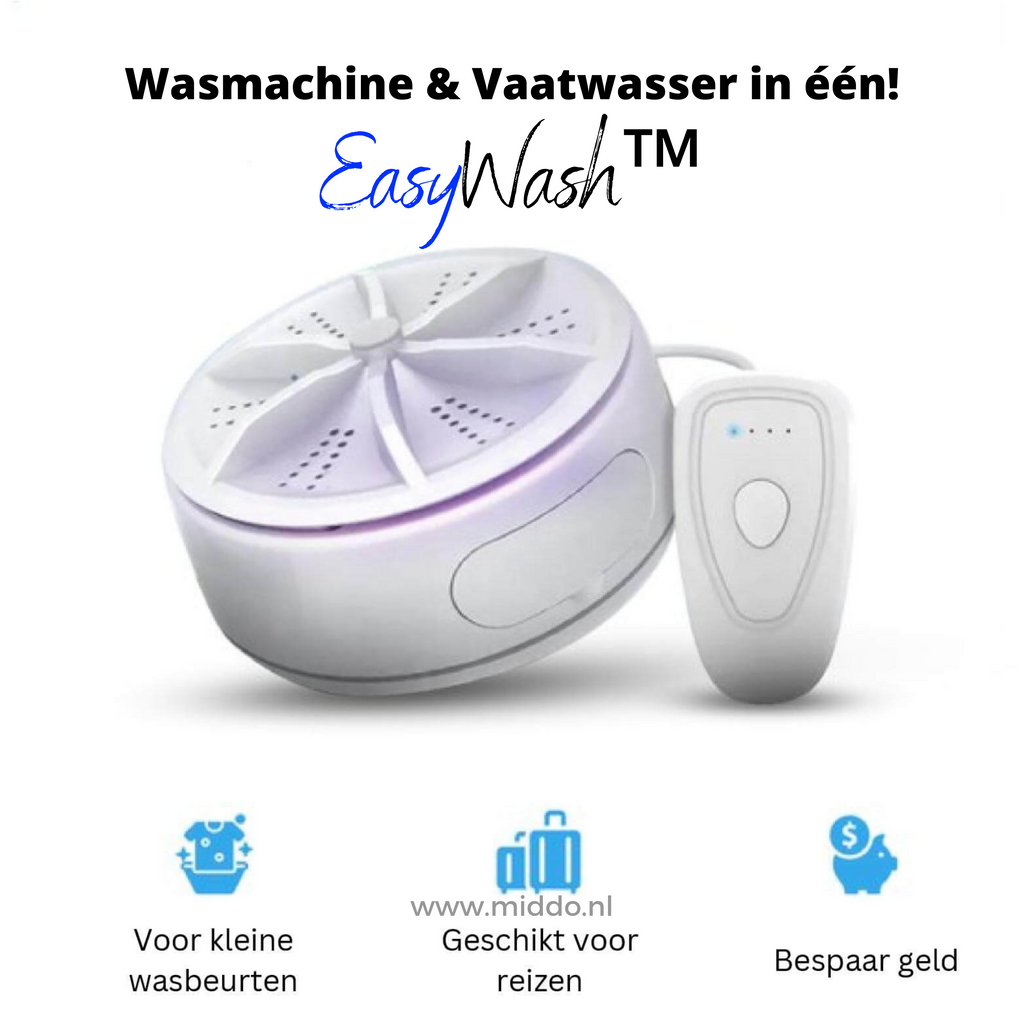 EasyWash mini-wasmachine en vaatwasser in één voor kleine wasbeurten.