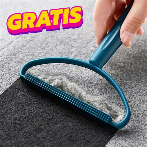 Gratis borstel voor het verwijderen van kattenhaar.