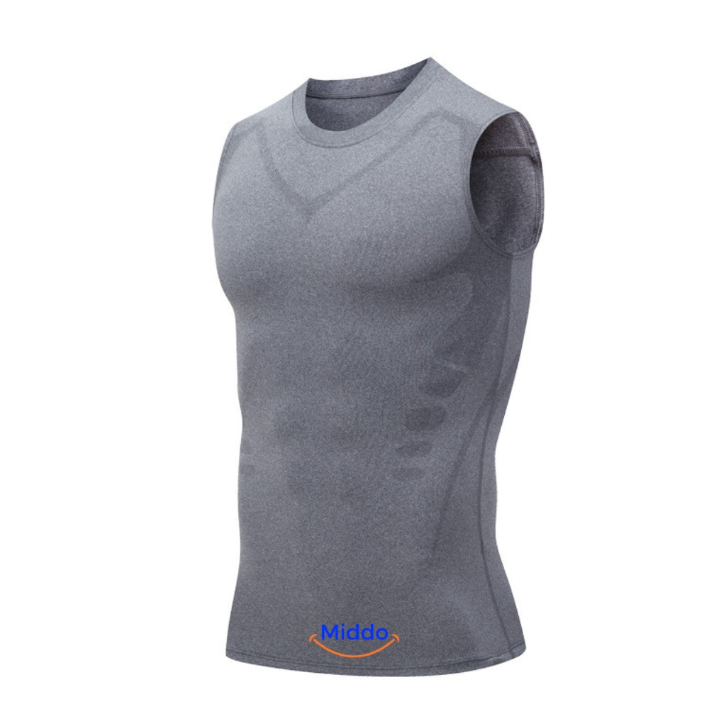 Grijs VitaBoost PowerVest Compressie Shirt