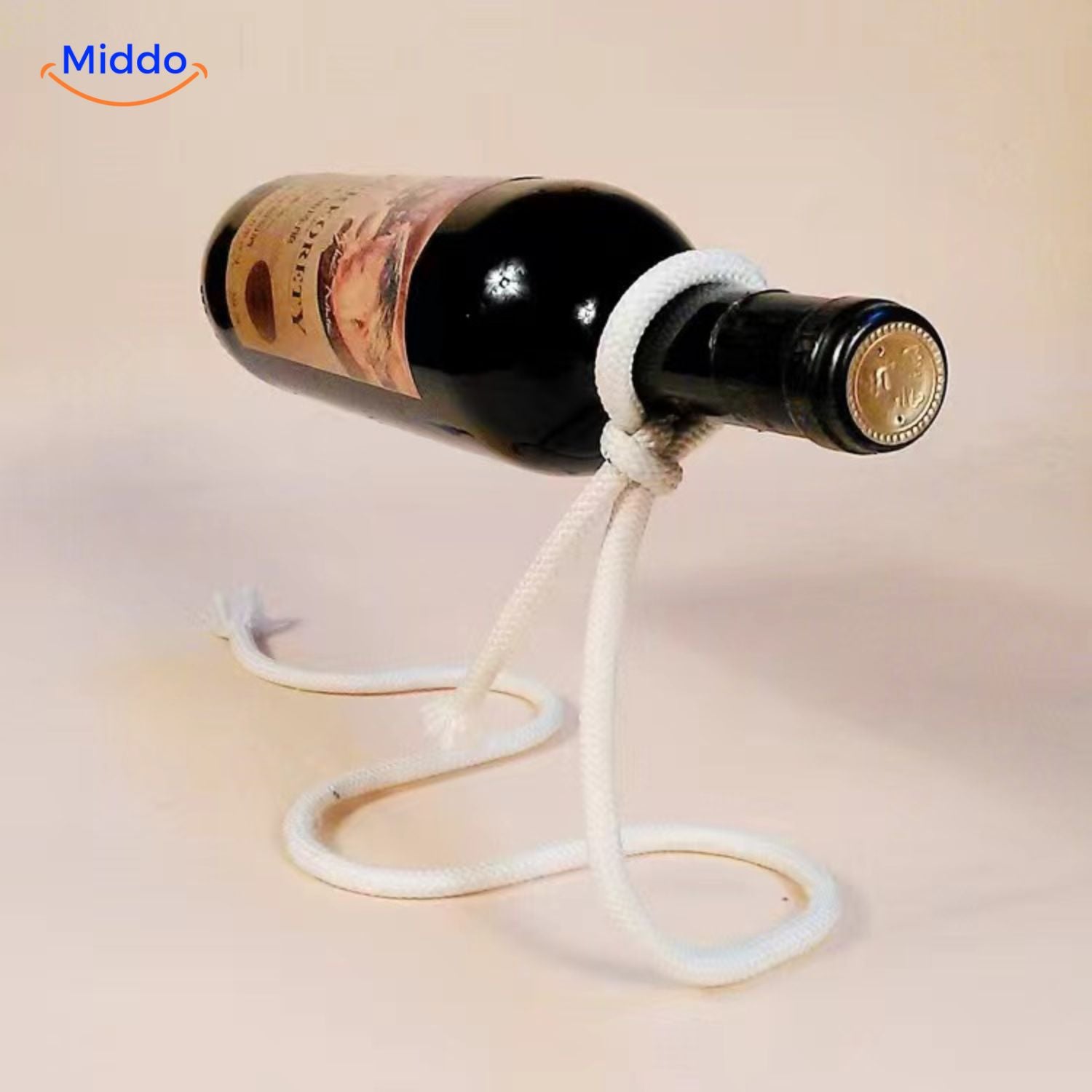 Luxura WineRack rope holding wine bottle