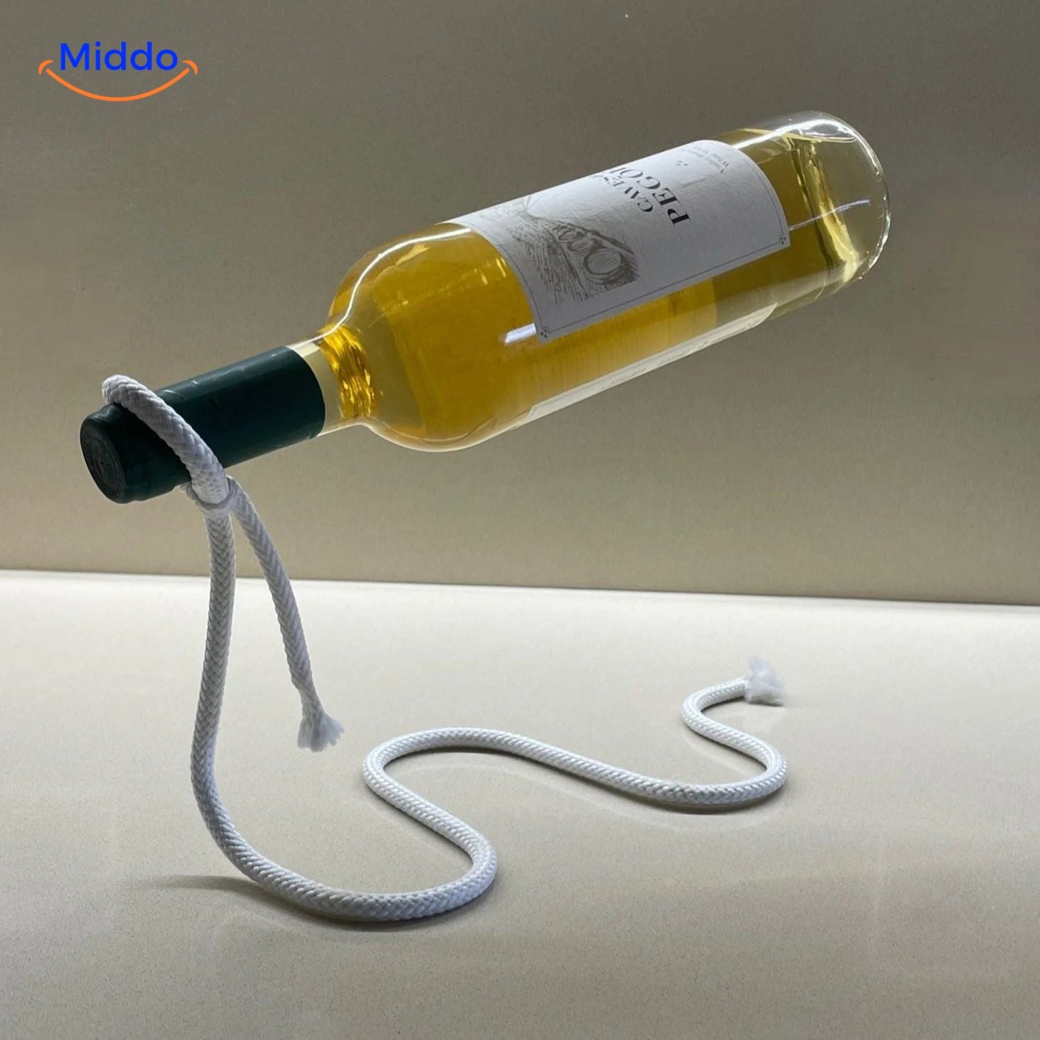 Luxura WineRack wine bottle on rope display