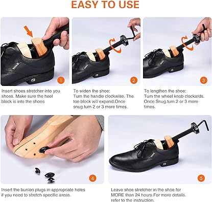 Instructies voor het gebruik van ShoeStretcher Pro schoenspanners.