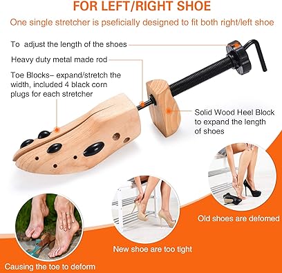 ShoeStretcher Pro schoenspanner voor zowel linker- als rechterschoenen.
