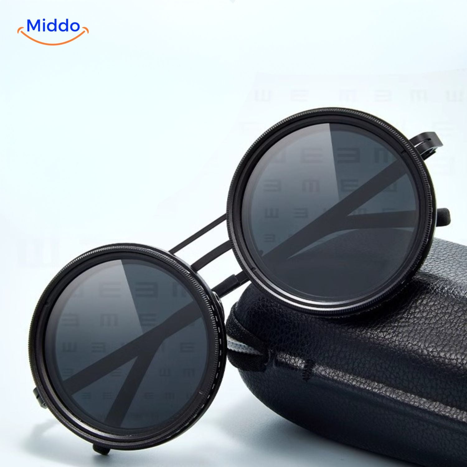 SunGuard ND9 sunglasses on case