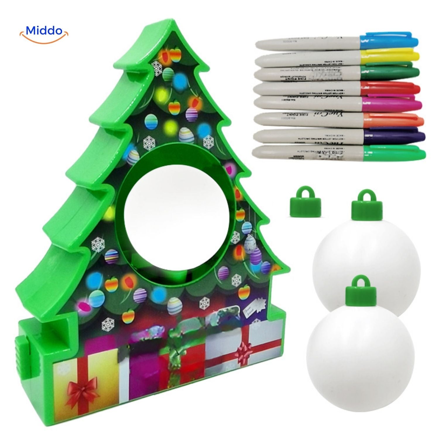 TreeMendous Handgemaakte Kerst Ornamenten Set schilderen kerstversiering Middo