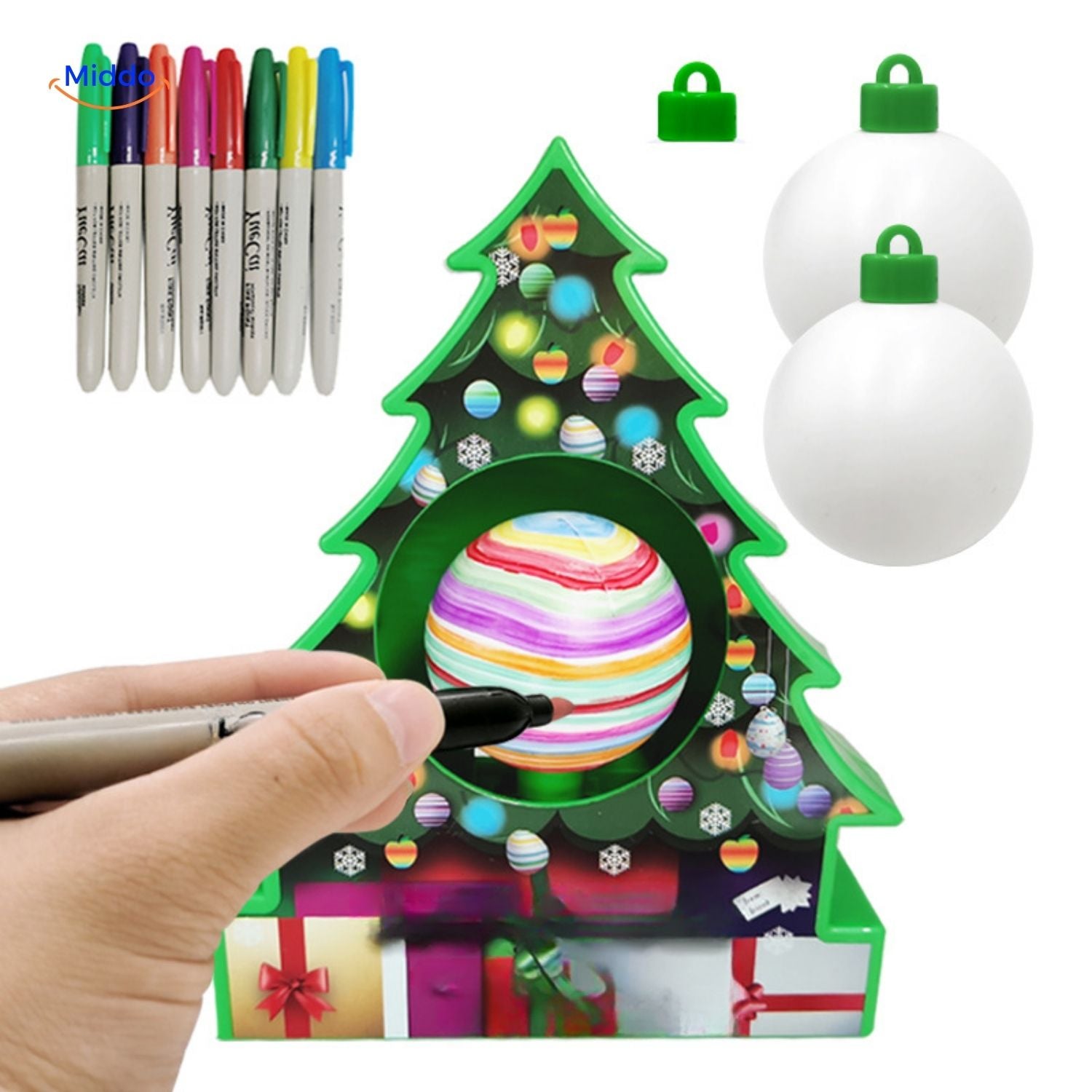 TreeMendous Kerstboom DIY Ornamenten Kit handgemaakt elektrisch schilderen Middo