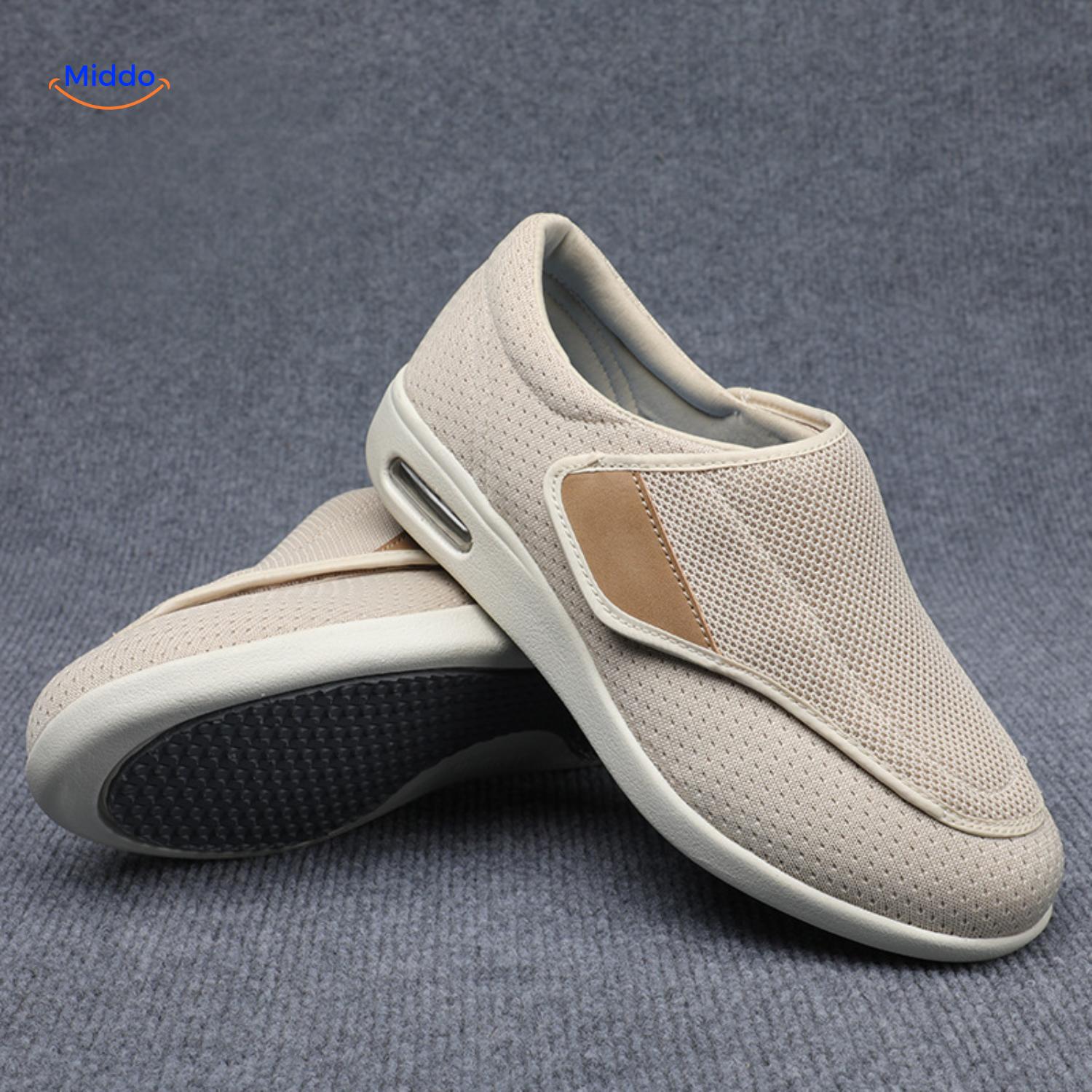 Trendstep schoenen beige met lichtbruine details middo.nl