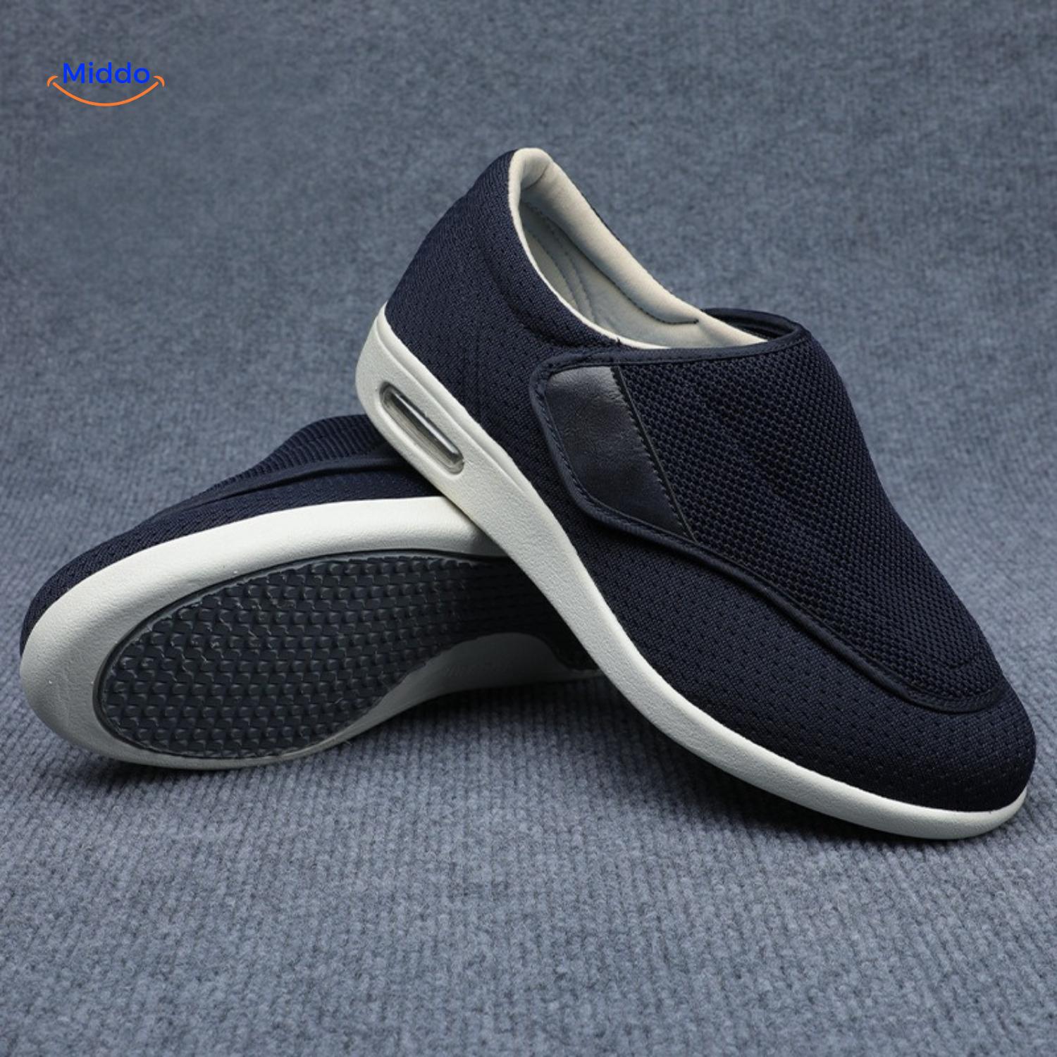 Trendstep schoenen donkerblauw met klittenbandsluiting middo.nl