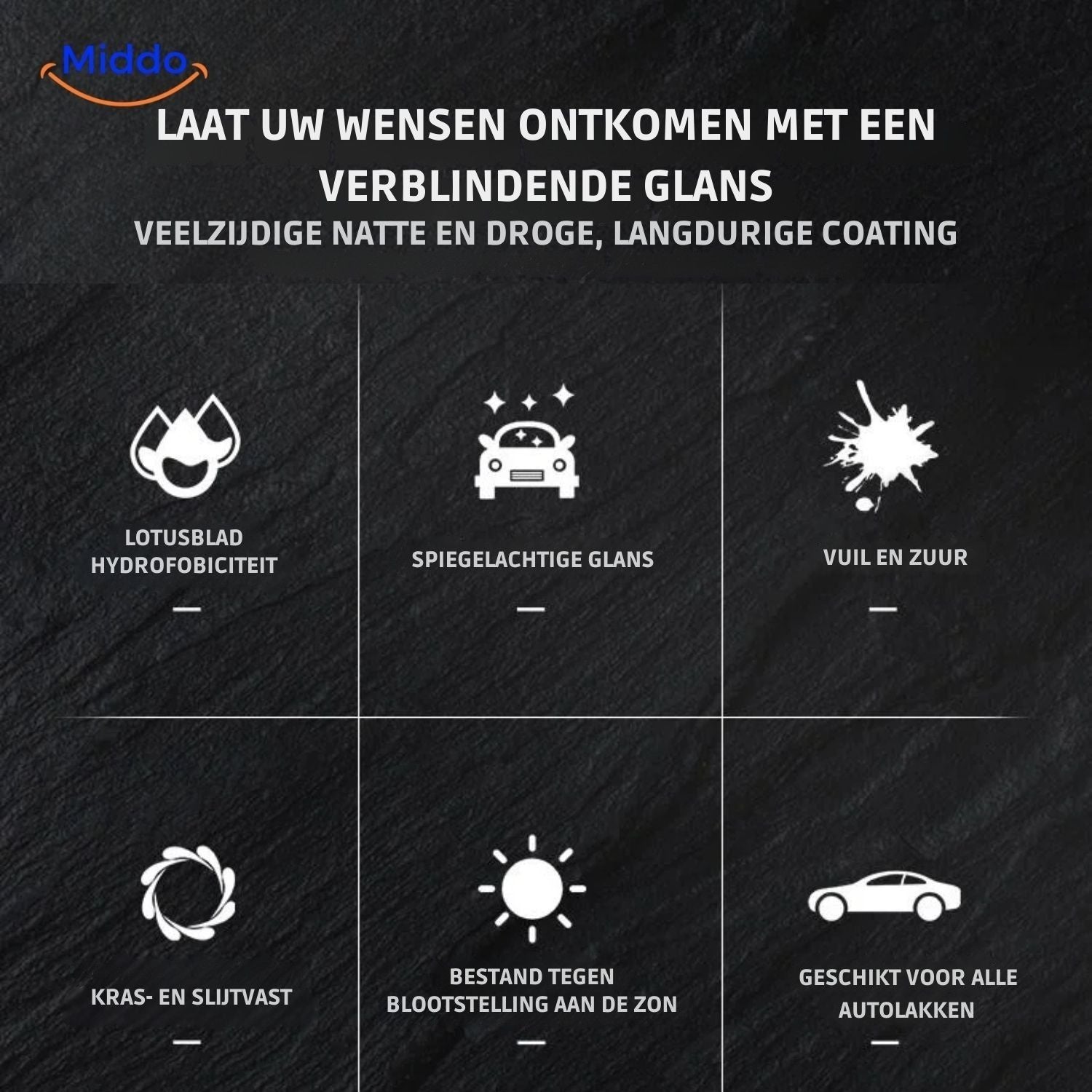 VisiShield Autocoating olie film borstel voor glad en glas