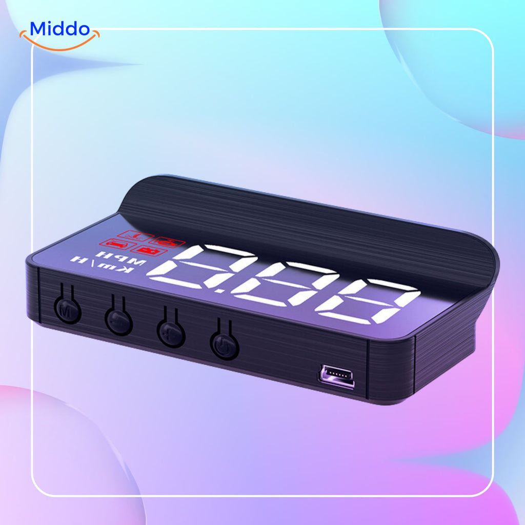 Visiopro M3 HUD digitale snelheidsmeter auto head up display middo.nl