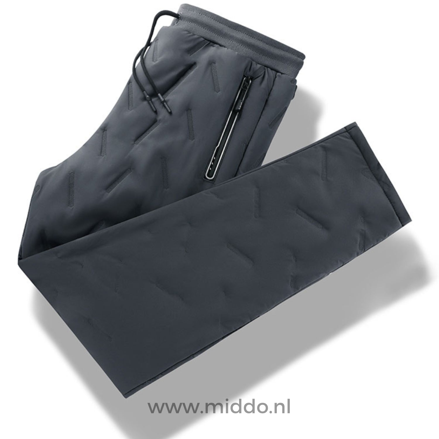 Grijze WarmGuard Thermo Unisex Broek plat neergelegd