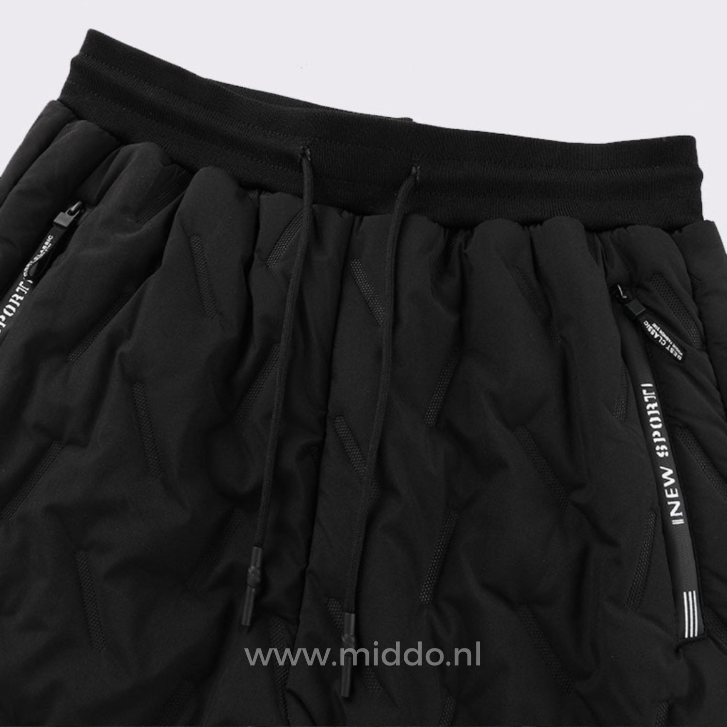 Zwarte WarmGuard Thermo Unisex Broek met verstelbare tailleband