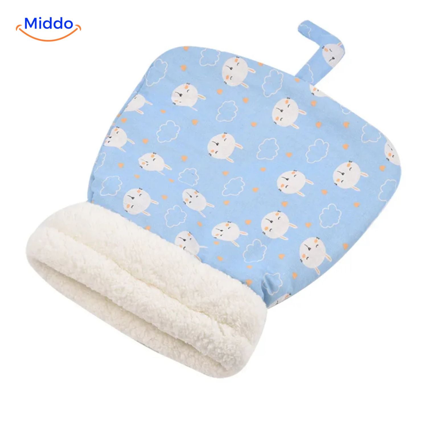 furhaven knusse kattenbed groen vis patroon middo.nl