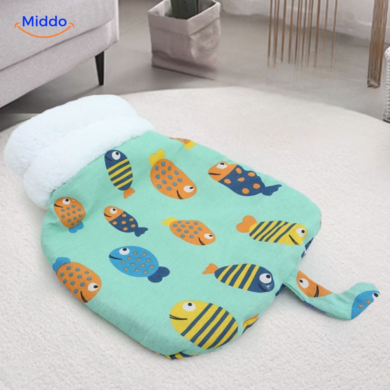 furhaven knusse kattenbed set van drie kleuren middo.nl