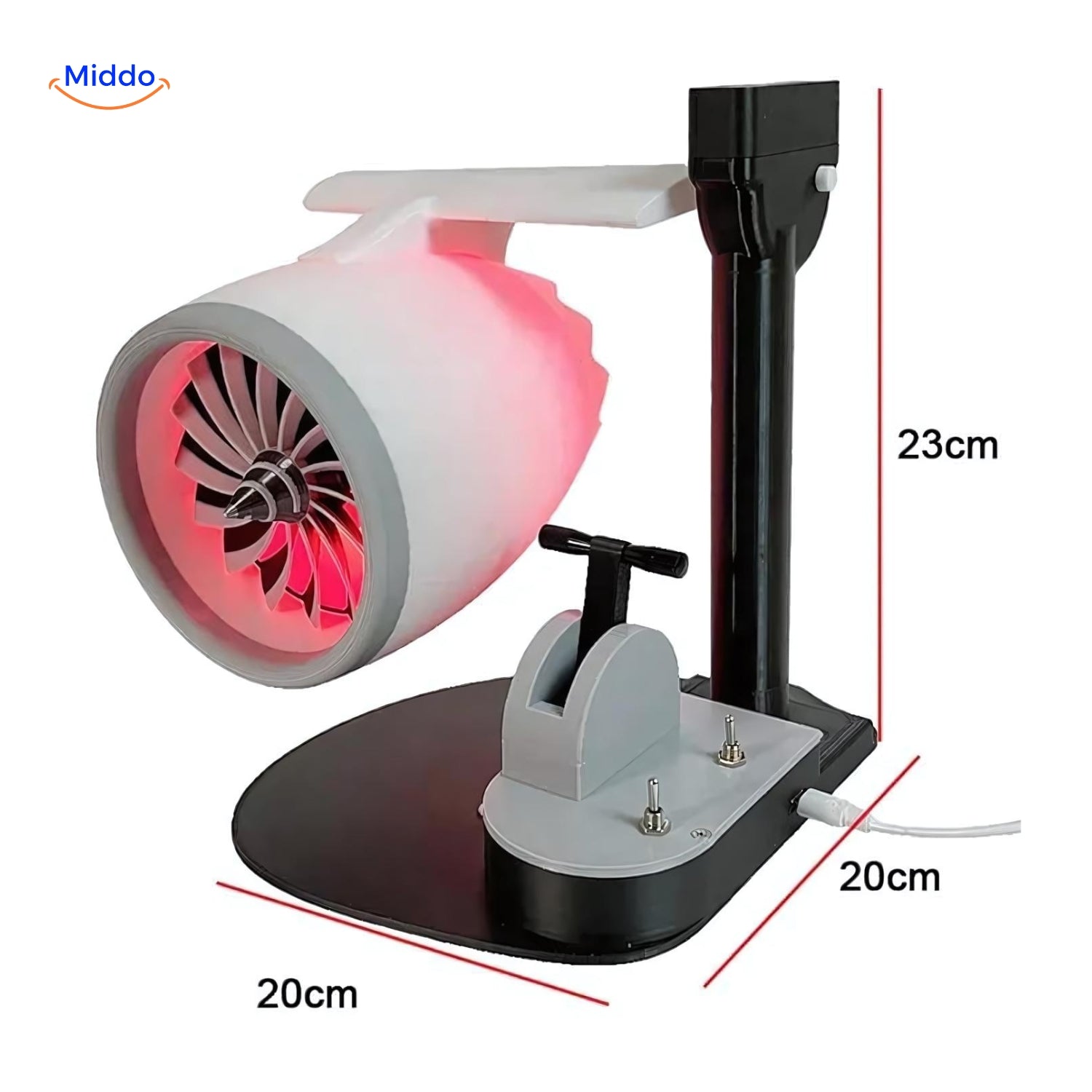 Jetfan™ Specificaties Handgemaakte Tafelventilator