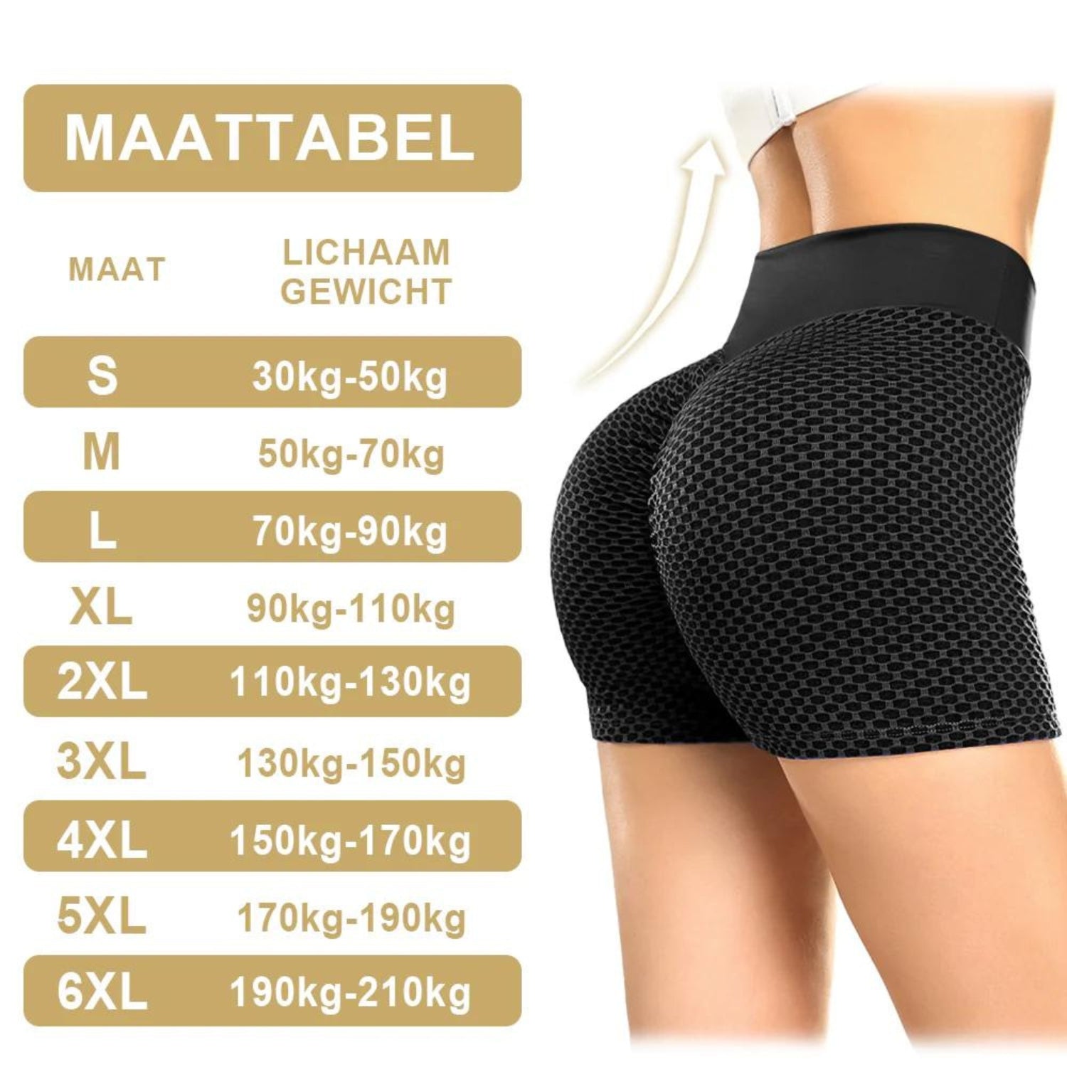 Maattabel IceSilk™ Shaping Shorts