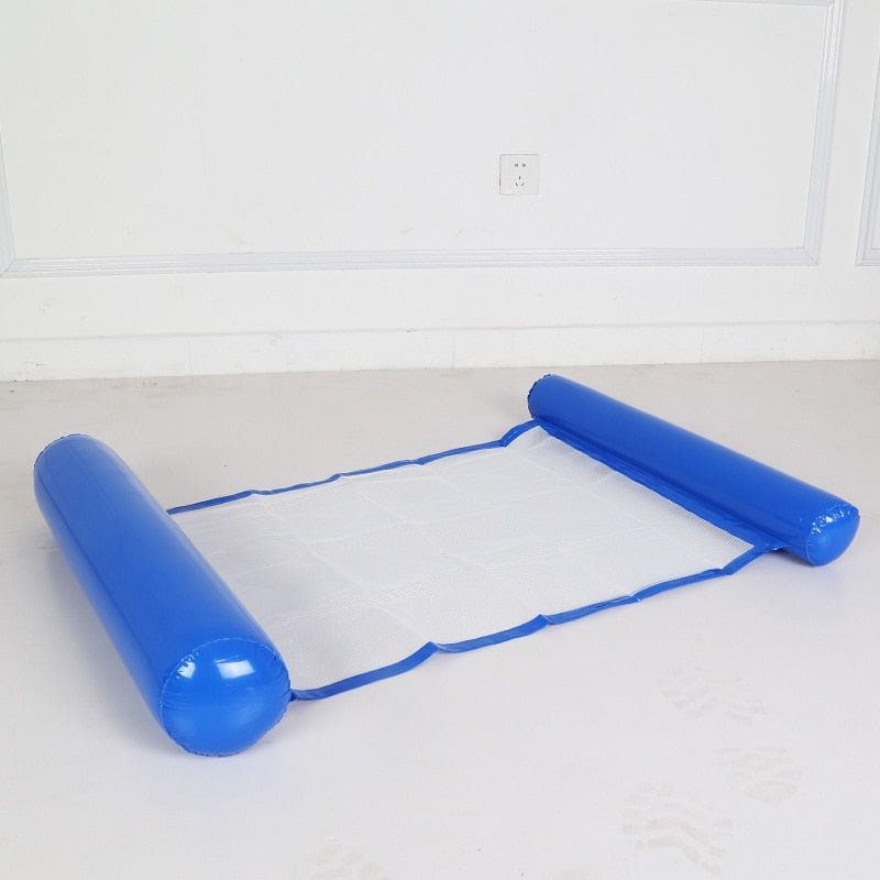 Opblaasbare water hangmat in blauwe kleur