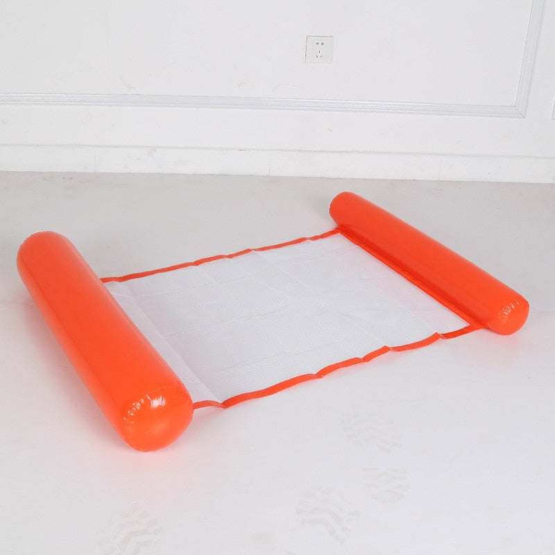 Opblaasbare water hangmat in oranje kleur