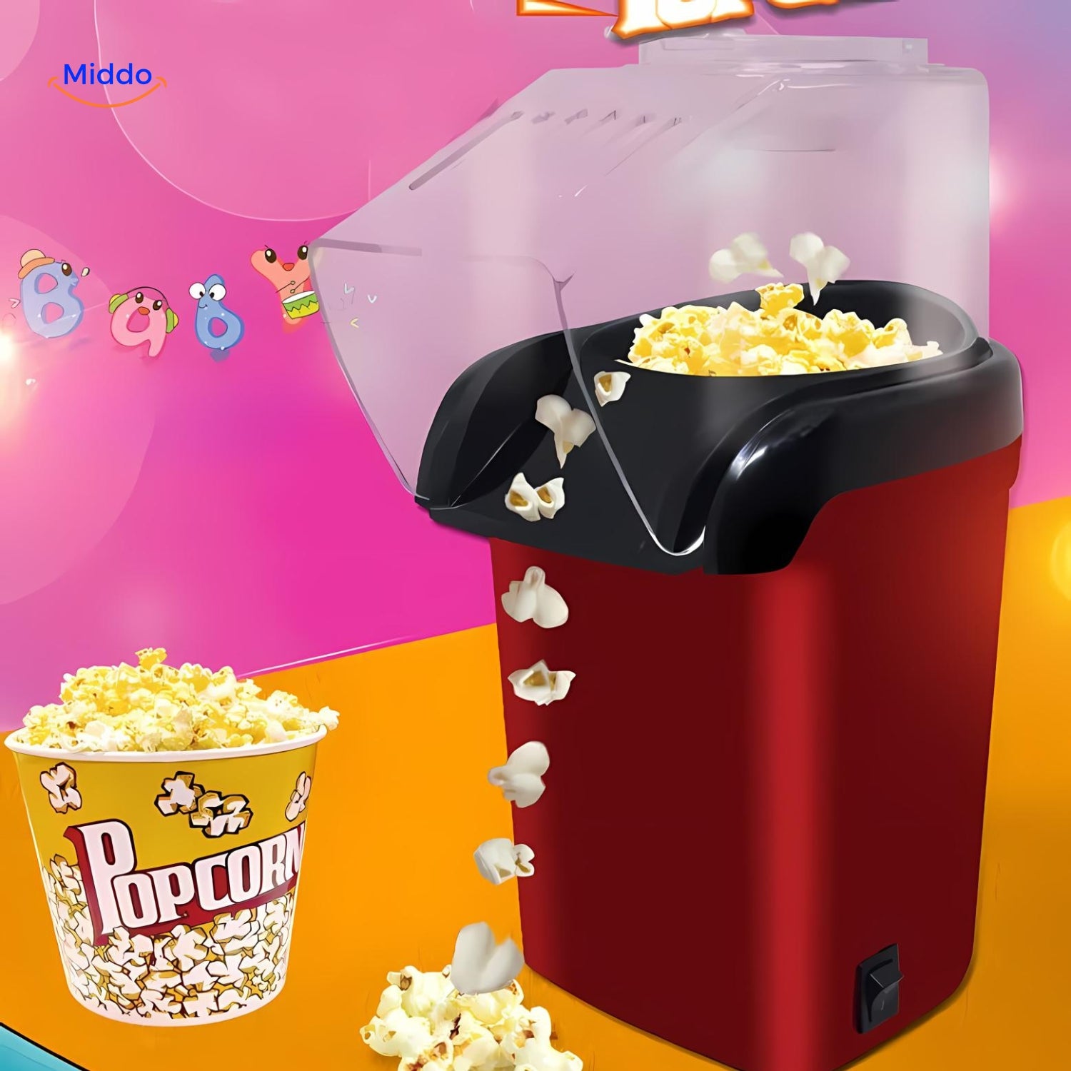 Poppro™ Mini Elektrische Popcornmaker With Popcorn