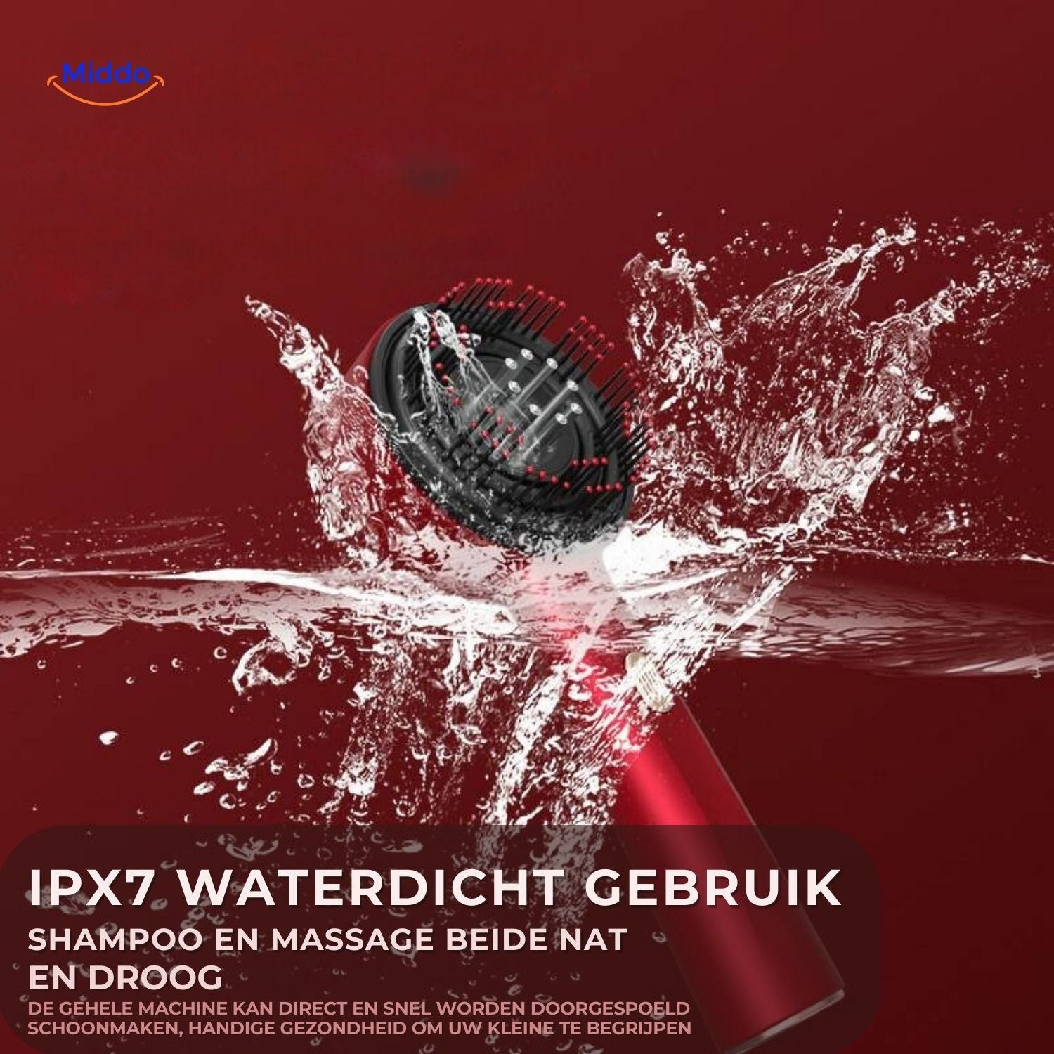 revitaglowtm kam ipx7 waterdichte rood licht massagekam voor nat en droog gebruikk