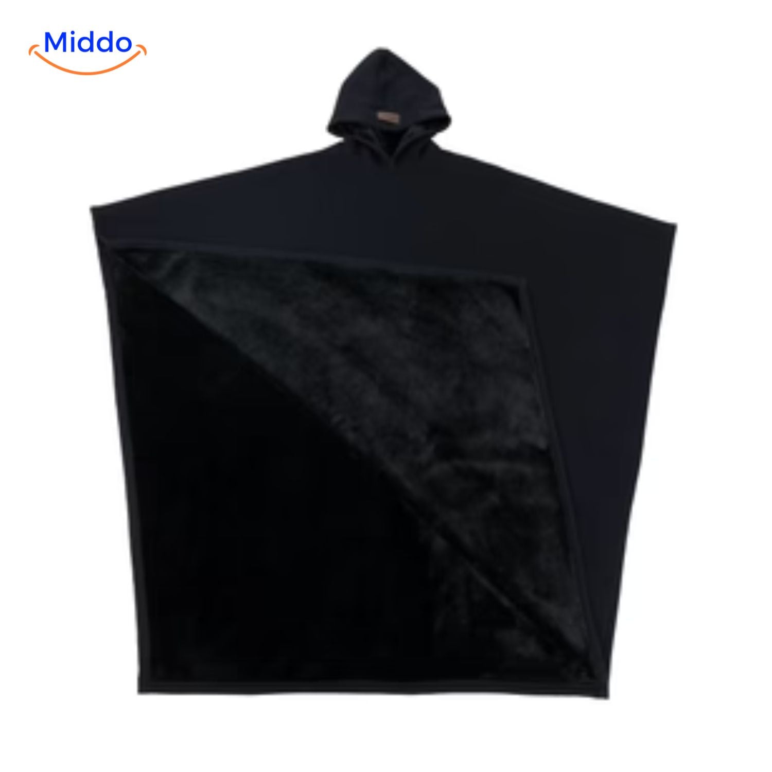 shadowhood cape elegante zwart luxe polarfleece middo.nl