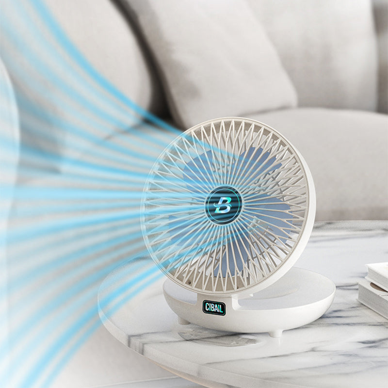 SwiftAir ventilator blaast lucht in een woonkamer.
